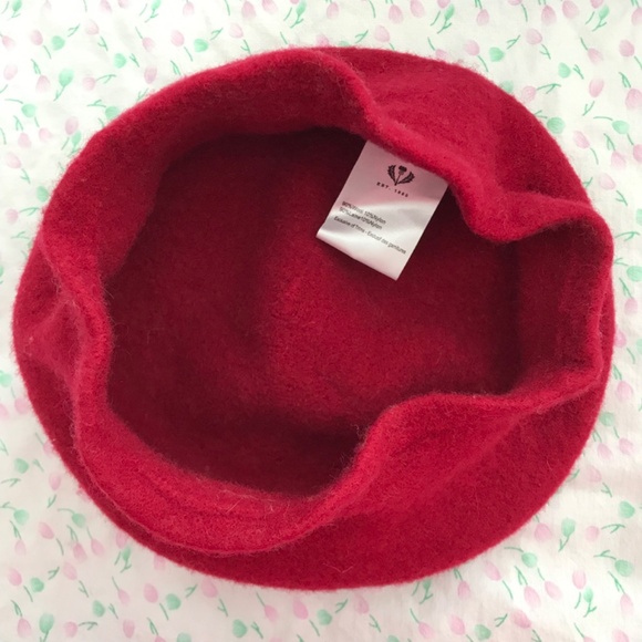FRAAS Solid Red French Beret Hat Wool Blend - Picture 3 of 3
